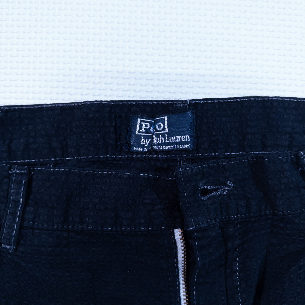[メンズW32] 90年代 Polo by Ralph Lauren/ポロバイラルフローレン スラックス シアサッカー 黒染め