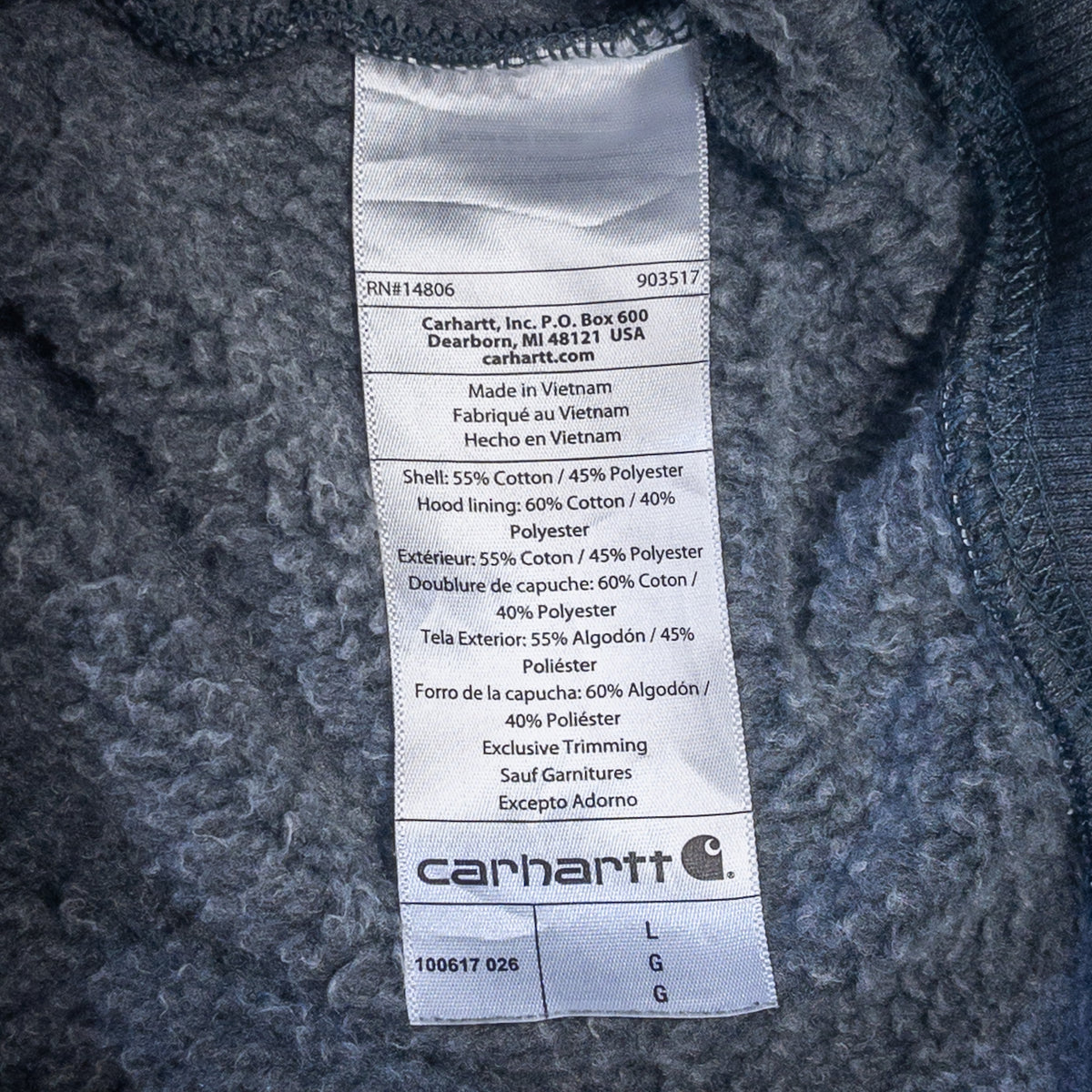 [メンズXL] 00年代 Carhartt/カーハート パーカー LOOSE FIT ハーフジップ 企業