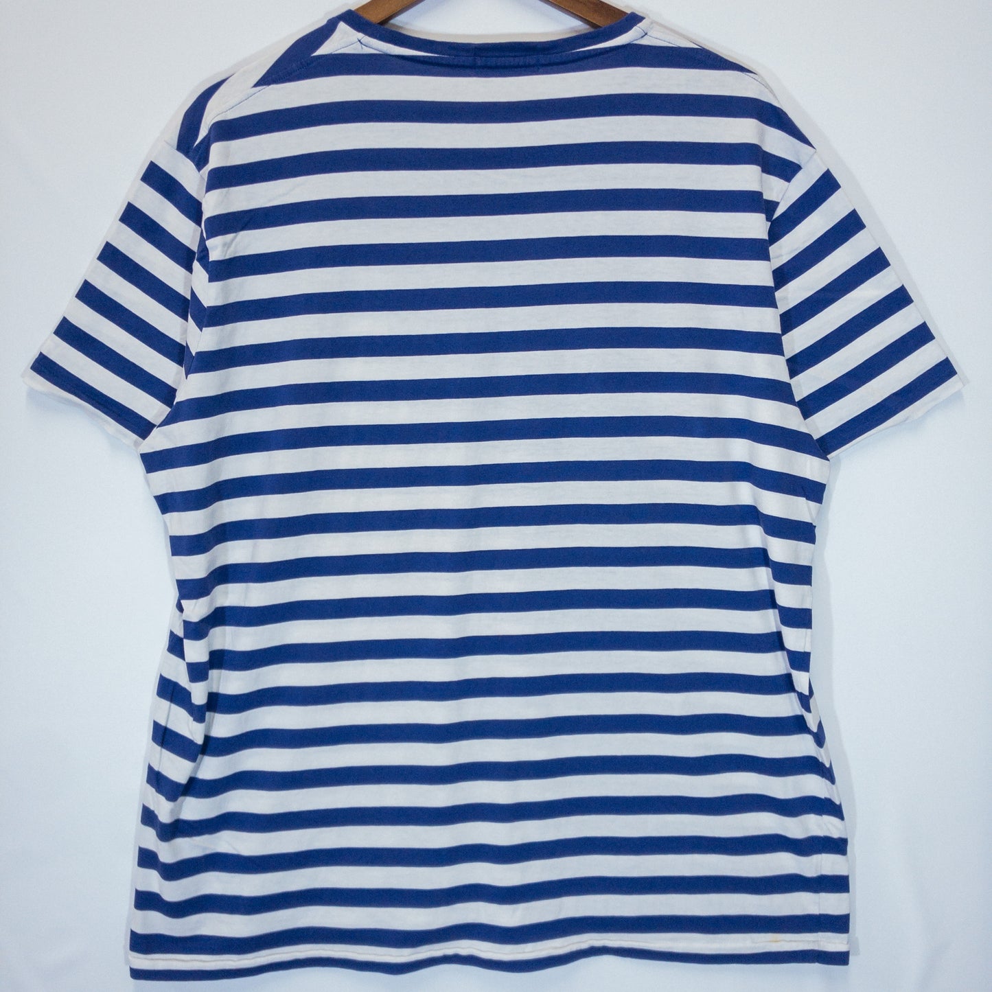 ボーダー Tシャツ XL ホワイト ブルー ポケット刺繍 Polo Ralph Lauren/ポロラルフローレン