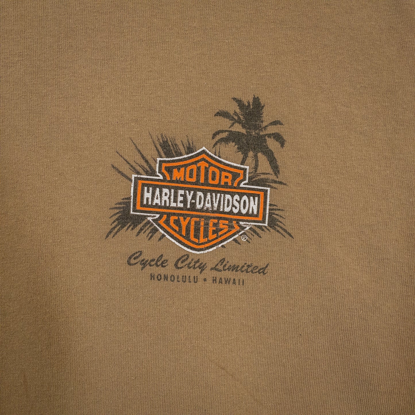 Harley-Davidson ハーレーダビッドソン Tシャツ XL ブラウン ロゴプリント