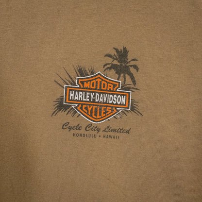 Harley-Davidson ハーレーダビッドソン Tシャツ XL ブラウン ロゴプリント