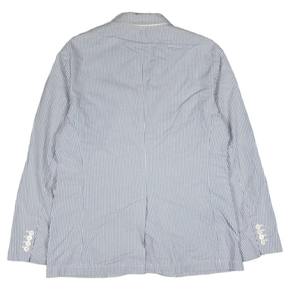 [メンズM] 90〜00年代 Polo by Ralph Lauren/ポロバイラルフローレン テーラードジャケット シアサッカー ストライプ 3つボタン