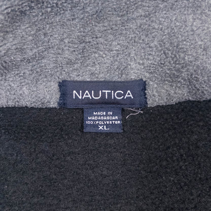 [メンズXXL] 00年代 Nautica/ノーティカ フリースジャケット ハーフジップ ワンポイント