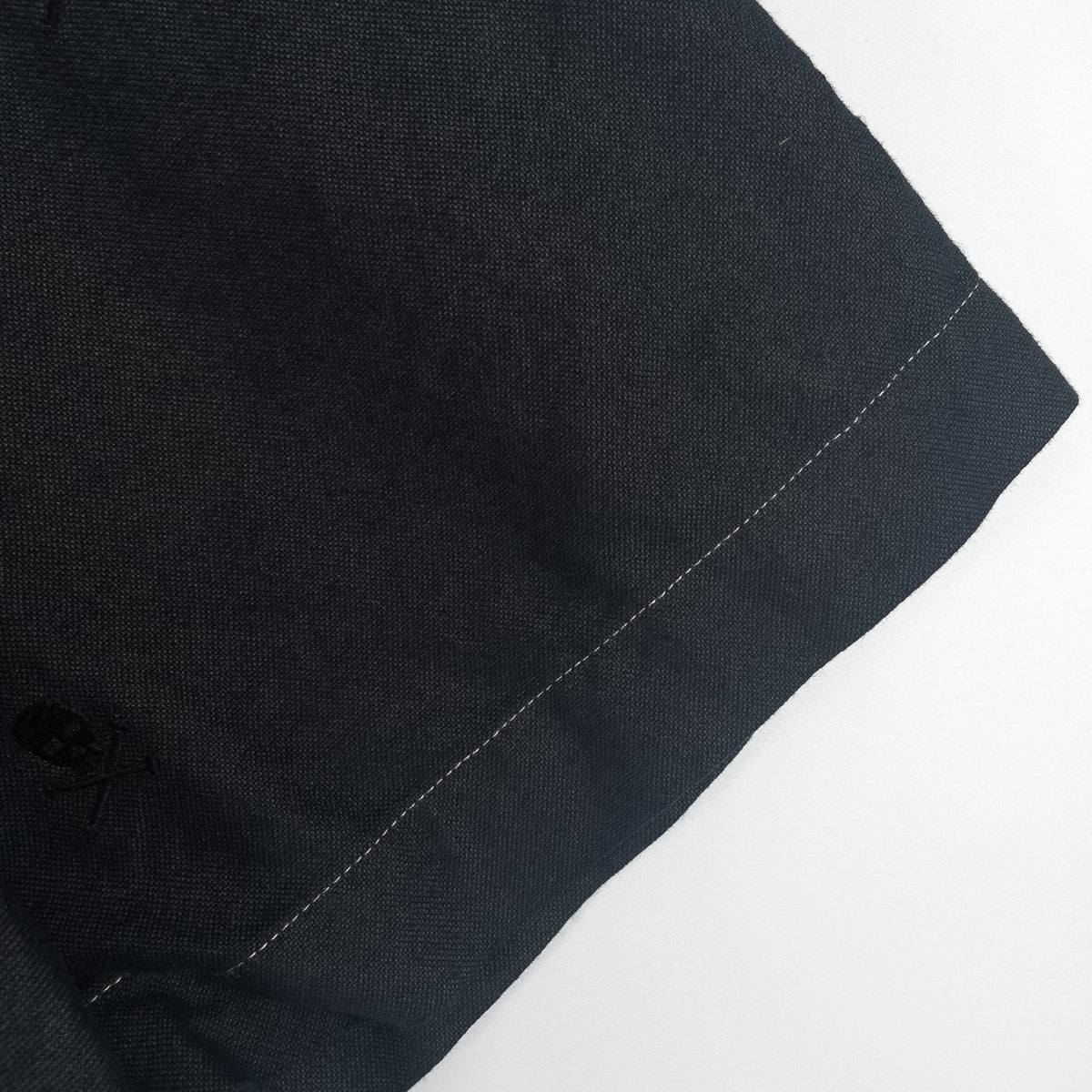 [メンズL] 00年代 Polo by Ralph Lauren/ポロバイラルフローレン 半袖シャツ 総柄 髑髏 黒染め
