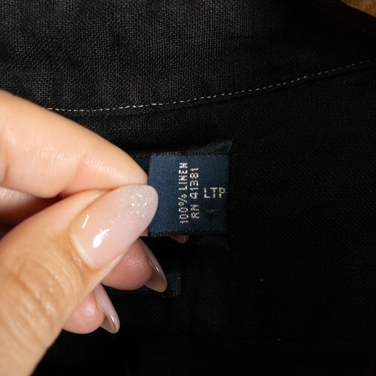 [メンズXXL] 90〜00年代 Polo by Ralph Lauren/ポロバイラルフローレン 長袖シャツ リネンシャツ 黒染め