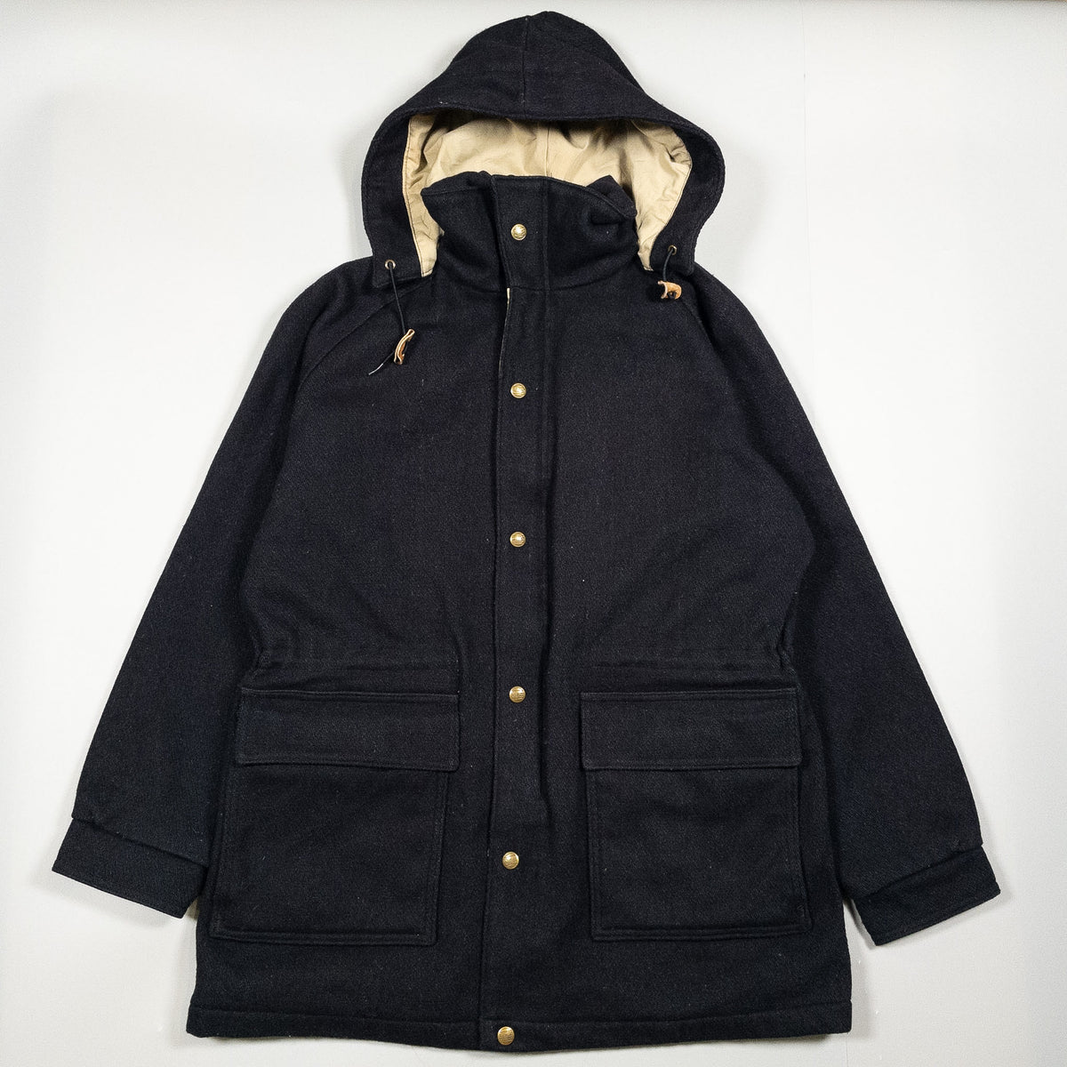 [メンズM] 80〜90年代 L.L.Bean/エルエルビーン ピーコート・ウールコート フード付き ウールコート