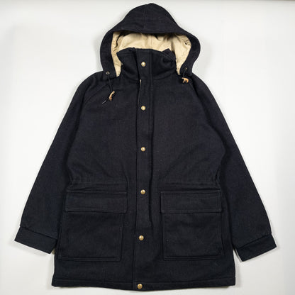 [メンズM] 80〜90年代 L.L.Bean/エルエルビーン ピーコート・ウールコート フード付き ウールコート