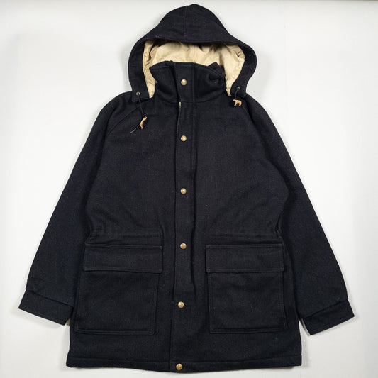 [メンズM] 80〜90年代 L.L.Bean/エルエルビーン ピーコート・ウールコート フード付き ウールコート