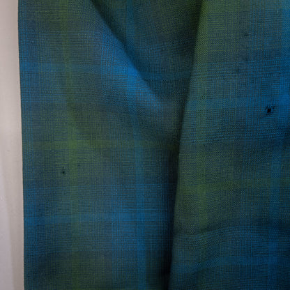 [メンズL] 60~70年代 Woolshire Supreme 長袖シャツ オンブレチェック 開襟シャツ