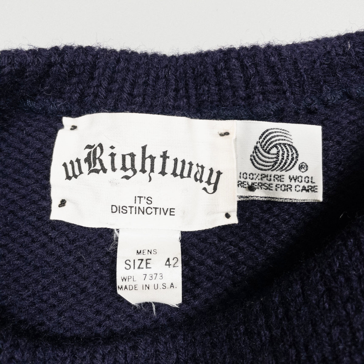 [メンズM] 80〜90年代 Wrightway ニット セーター
