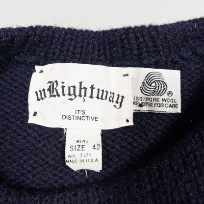 [メンズM] 80〜90年代 Wrightway ニット セーター