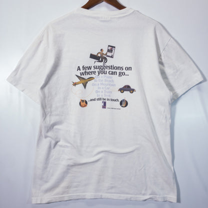 [メンズM] 90年代 Hanes/ヘインズ Tシャツ APEX DATA 企業 T