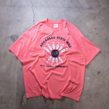 [メンズXL] 90年代 Hanes/ヘインズ Tシャツ ボウリングプリント シングルステッチ