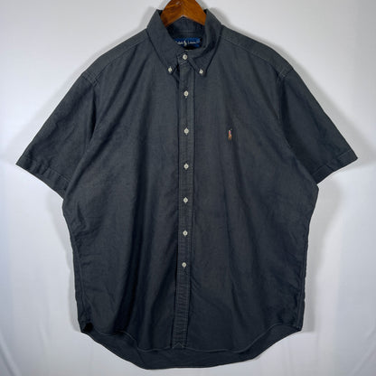 [メンズ3XL] 00年代 Ralph Lauren/ラルフローレン 半袖シャツ 黒染め