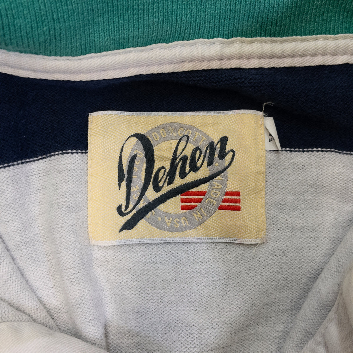 [メンズXL] 90年代 Dehen/デーヘン 長袖Tシャツ ラガーシャツ ボーダー