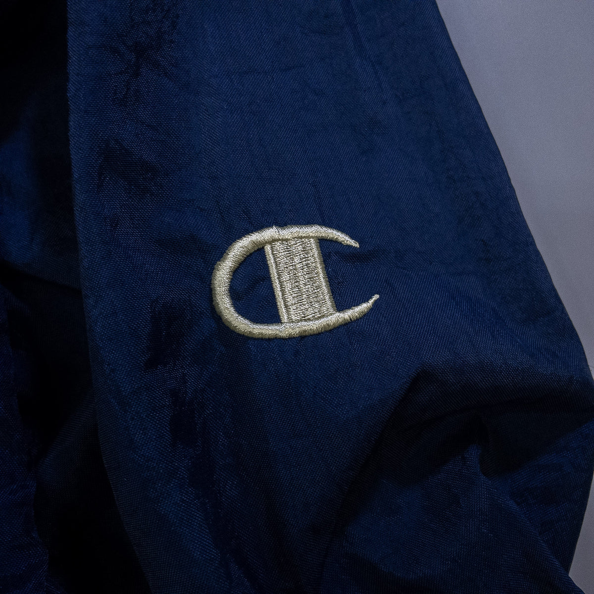 [メンズXXL] 90〜00年代 Champion/チャンピオン ナイロンジャケット Vネックナイロンプルオーバー DUKE カレッジ