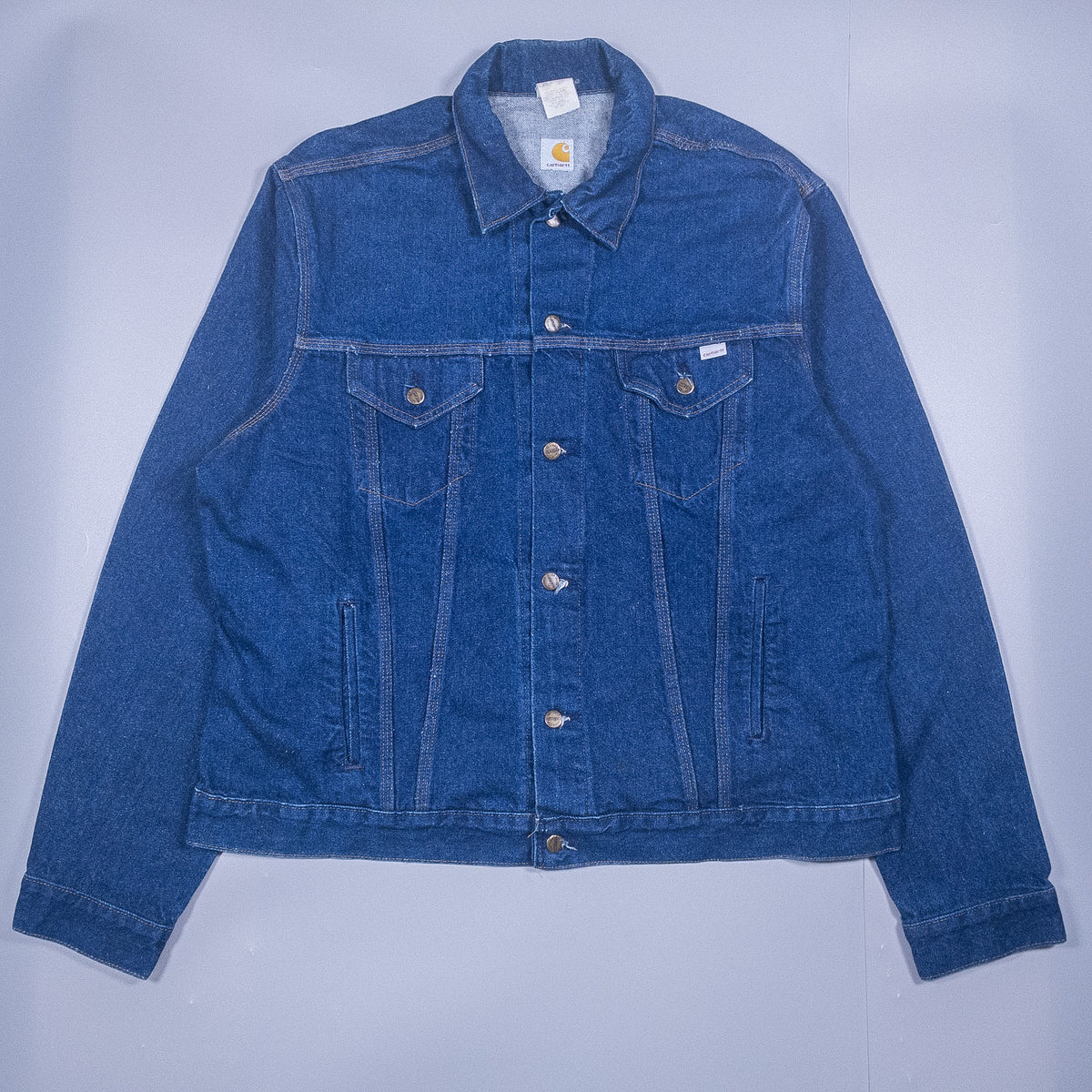 [メンズXL] 80年代 Carhartt/カーハート Gジャン デニムジャケット JU118 星タグ 濃紺