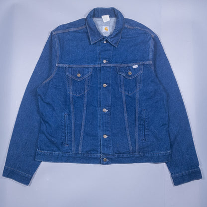 [メンズXL] 80年代 Carhartt/カーハート Gジャン デニムジャケット JU118 星タグ 濃紺