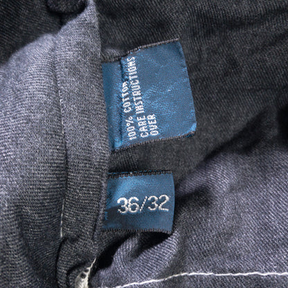 [メンズW35] 90〜00年代 Polo by Ralph Lauren/ポロバイラルフローレン スラックス シアサッカー 黒染め