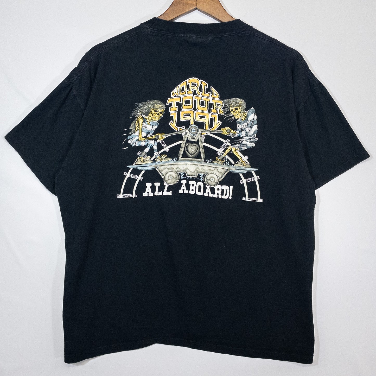 [メンズL] 90年代 The Brockum Group/ザ・ブロッカム・グループ Tシャツ Cinderella シンデレラ バンドプリント バンＴ