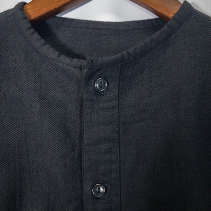 [メンズXL] 80年代 長袖シャツ ソ連軍 スリーピングシャツ 黒染め