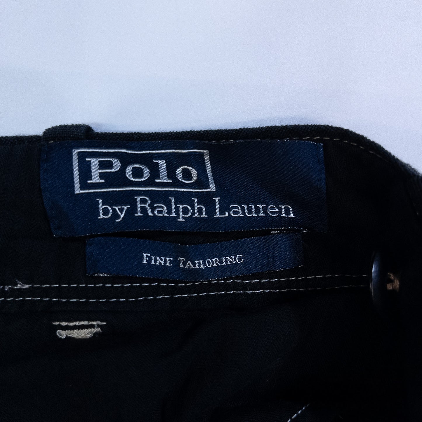 [メンズW32] 90〜00年代 Polo by Ralph Lauren/ポロバイラルフローレン FINE TAIORING ユーロ リネンパンツ 黒染め
