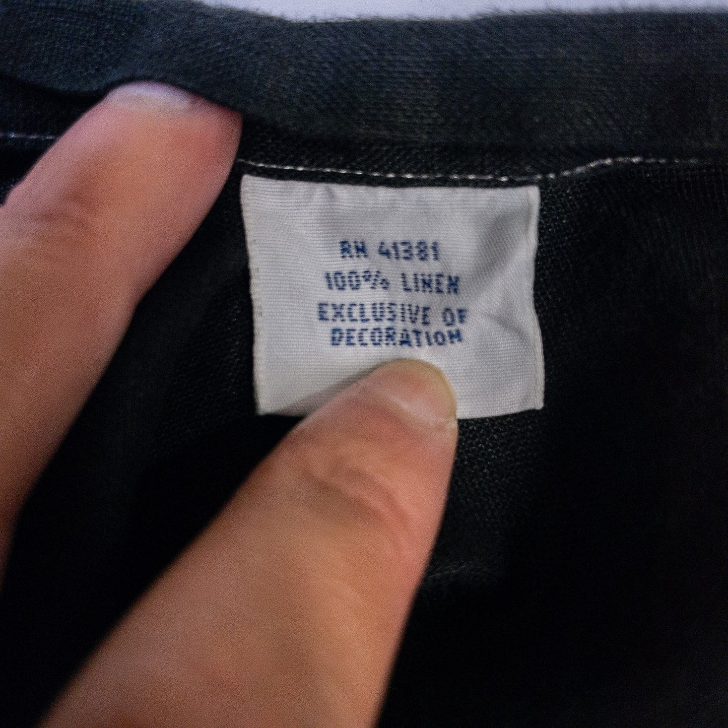 [メンズL] 00年代 Ralph Lauren/ラルフローレン 長袖シャツ リネンシャツ 黒染め