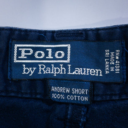 チノショーツ W34 ネイビー ツータック Polo By Ralph Lauren/ポロバイラルフローレン
