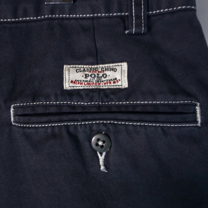 [メンズW29] 90〜00年代 Polo by Ralph Lauren/ポロバイラルフローレン ショートパンツ TYLER SHORT 黒染め