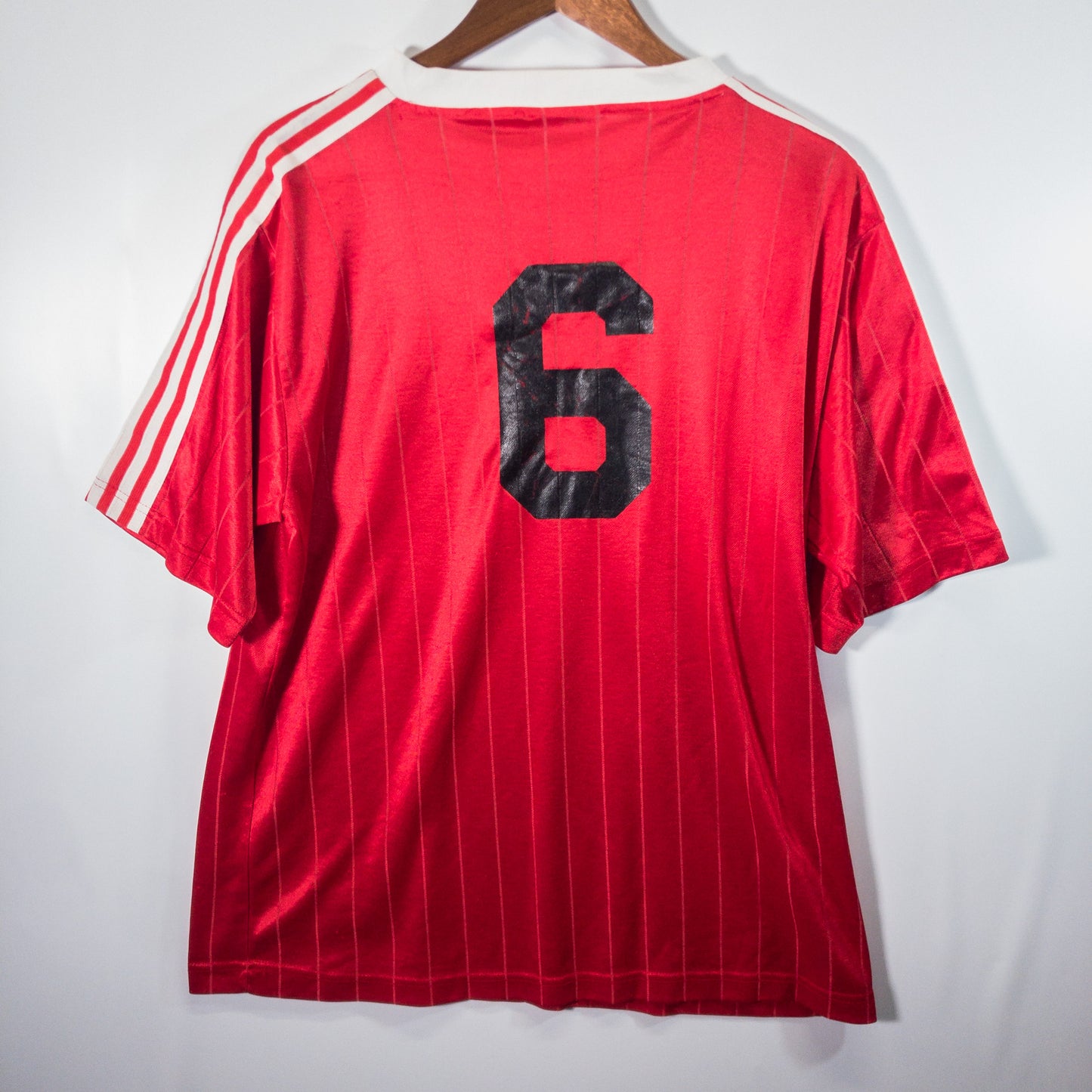 [メンズL] 80〜90年代 adidas/アディダス 半袖シャツ ゲームシャツ サッカーユニフォーム