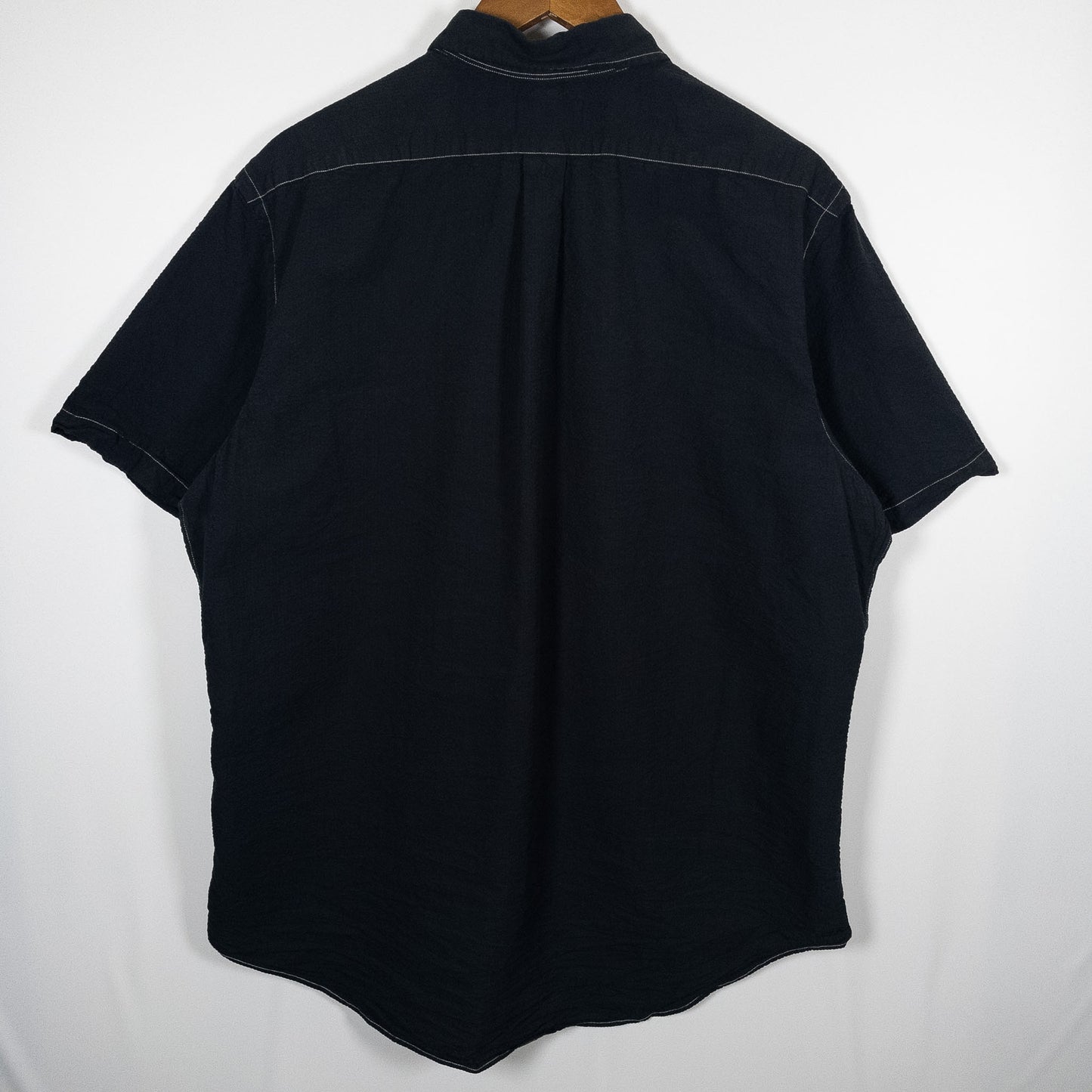 [メンズXL] 00年代 Polo Ralph Lauren/ポロラルフローレン 半袖シャツ 黒染め