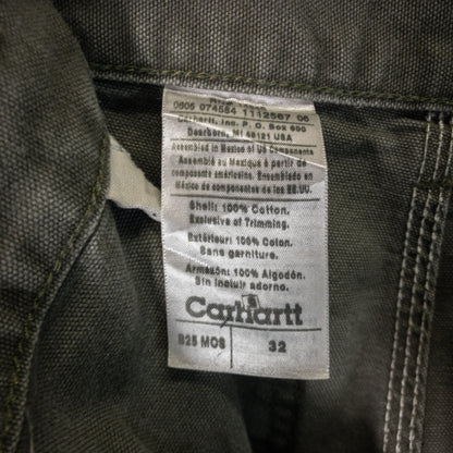 [メンズW31] 00〜10年代 Carhartt/カーハート ショートパンツ ワークショーツ ダック地 ロゴ