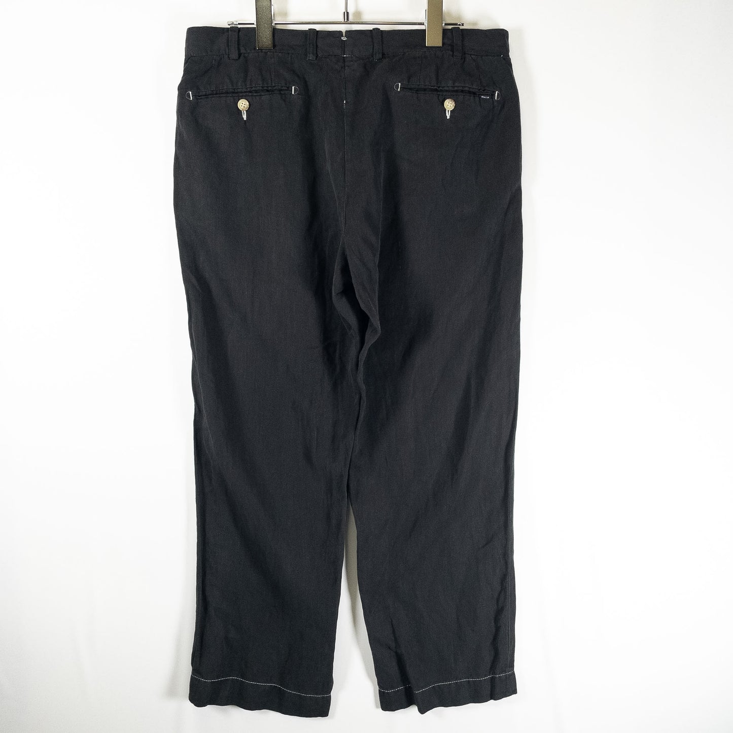 [メンズW33] 00年代 Polo Ralph Lauren/ポロラルフローレン スラックス CLASSIC FIT リネンシルク混 黒染め
