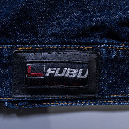 [メンズXXL] 90〜00年代 FUBU/フブ Gジャン・デニムジャケット 濃紺
