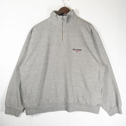 [メンズXXL] 90年代 POLO SPORT RALPH LAUREN/ポロスポーツラルフローレン スウェット トレーナー ハーフジップ