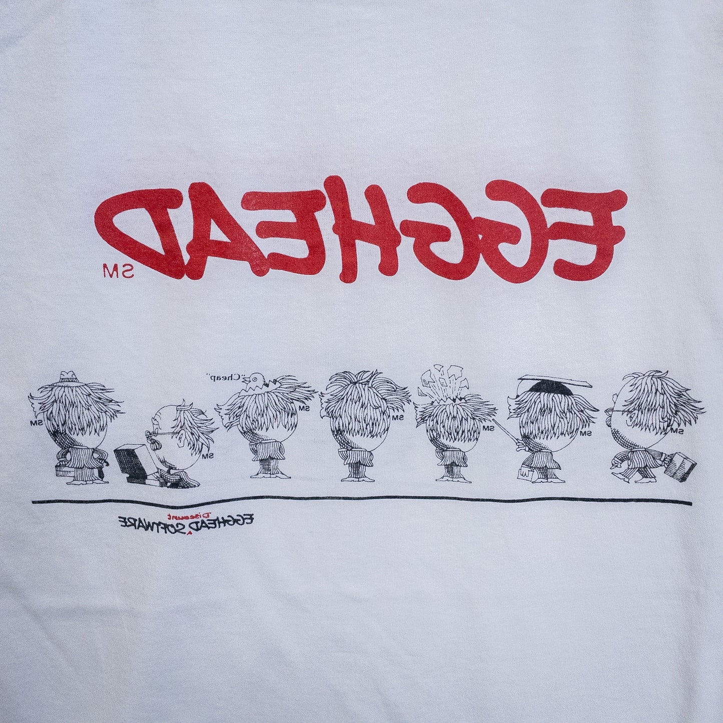 EGGHEAD エッグヘッド Tシャツ XL ホワイト キャラクタープリント National 50-50/ナショナル 50-50