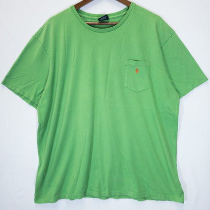 [メンズXXL] 90〜00年代 Polo Ralph Lauren/ポロラルフローレン Tシャツ ポケットロゴ刺繍 ワンポイント