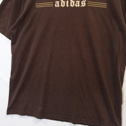 Tシャツ L ブラウン ロゴプリント adidas/アディダス