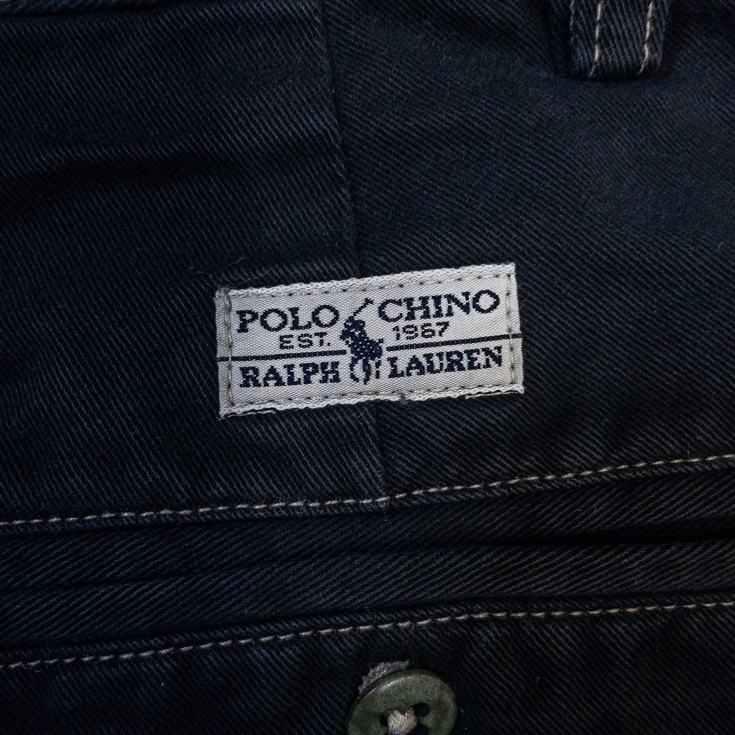 [メンズW28] 90〜00年代 Polo Ralph Lauren/ポロラルフローレン チノパン ツータック 黒染め
