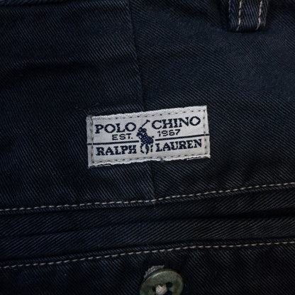 [メンズW28] 90〜00年代 Polo Ralph Lauren/ポロラルフローレン チノパン ツータック 黒染め