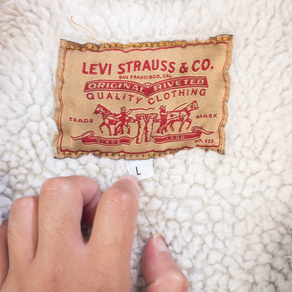 [メンズL] 90年代 Levi's/リーバイス Gジャン・デニムジャケット 70609−0839 ボア