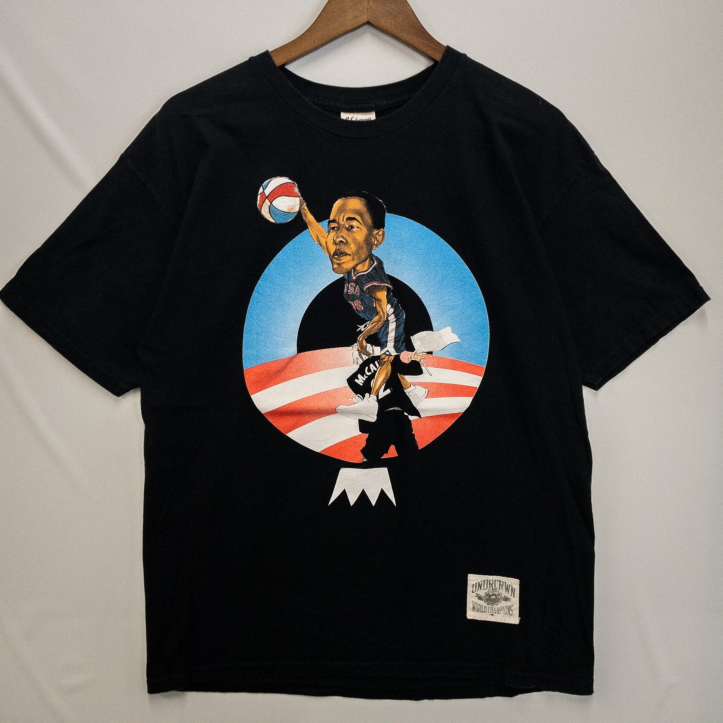 [メンズM] 00年代 Tシャツ オバマ バスケットボールプリント