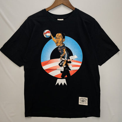 [メンズM] 00年代 Tシャツ オバマ バスケットボールプリント