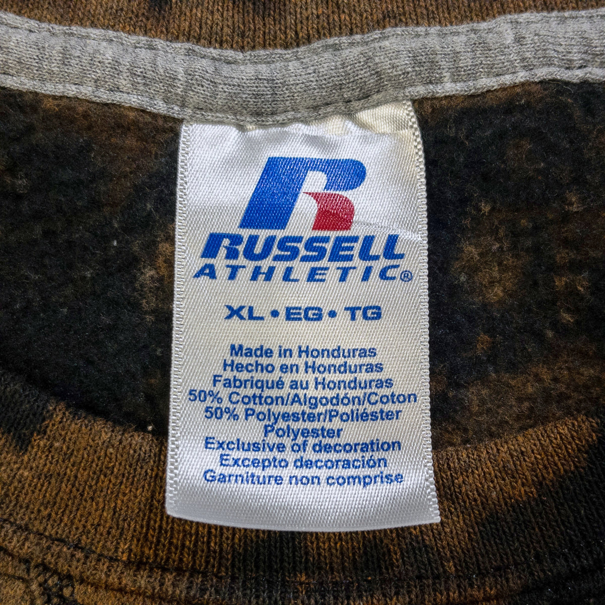 [メンズXXL] 00年代 Russell Athletic/ラッセルアスレチック スウェット トレーナー 無地 ブランクスウェット タイダイ染め