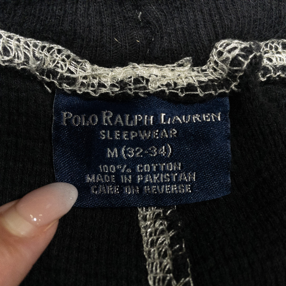 [メンズW25] 90〜00年代 Polo Ralph Lauren/ポロラルフローレン イージーパンツ スリーピングパンツ パジャマパンツ 黒染め