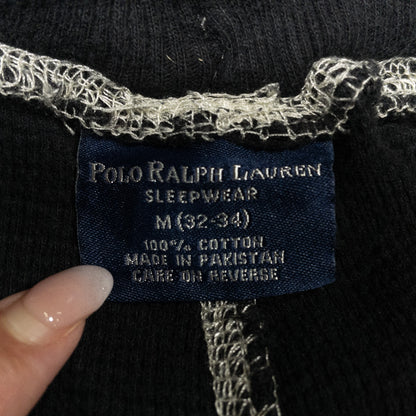 [メンズW25] 90〜00年代 Polo Ralph Lauren/ポロラルフローレン イージーパンツ スリーピングパンツ パジャマパンツ 黒染め