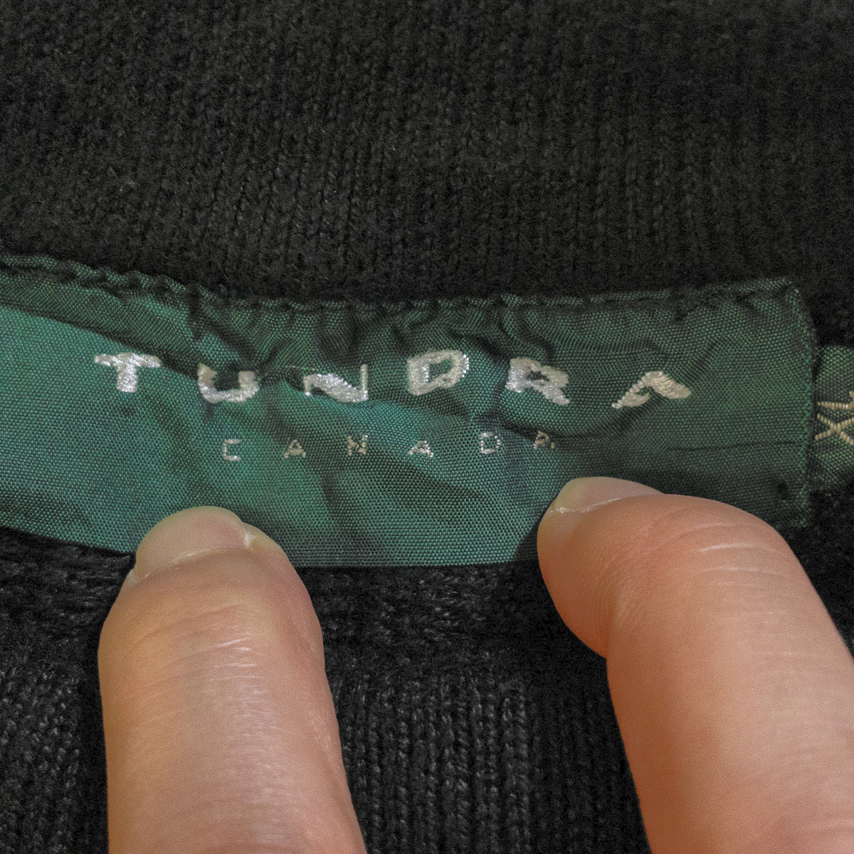 [メンズXXL] 90年代 TUNDRA/ツンドラ ニット セーター 3Dニット カナダ製 黒染め