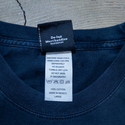 [メンズL] 00年代 Harley-Davidson/ハーレーダビッドソン 長袖Tシャツ Thunder in THE NORTH FACE Rockies ロンT 両面 両袖 フレイムプリント
