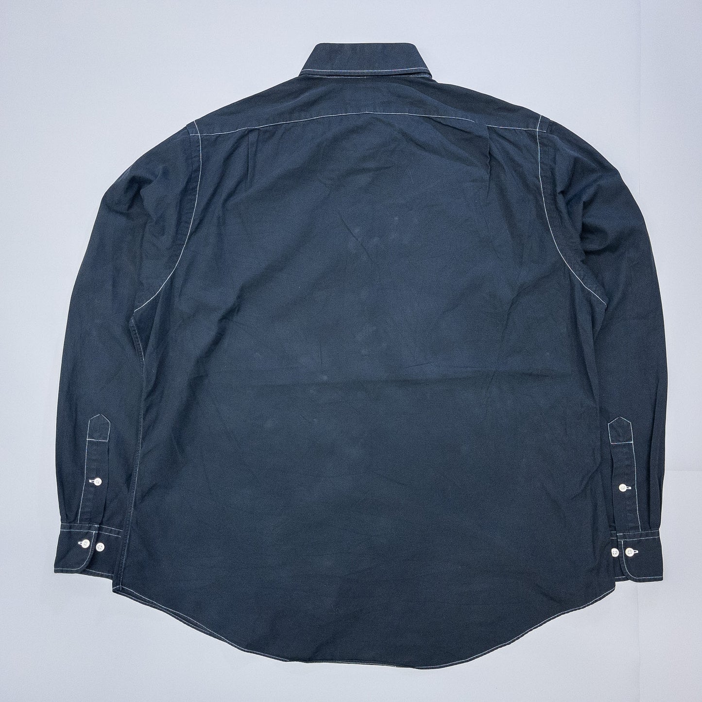 [メンズXXL] 90〜00年代 Polo by Ralph Lauren/ポロバイラルフローレン 長袖シャツ REGENT CUSTOM FIT 黒染め