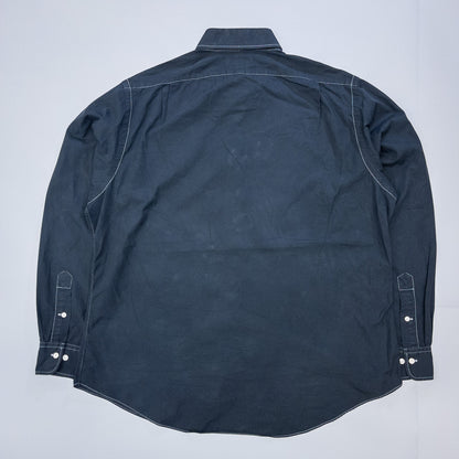 [メンズXXL] 90〜00年代 Polo by Ralph Lauren/ポロバイラルフローレン 長袖シャツ REGENT CUSTOM FIT 黒染め
